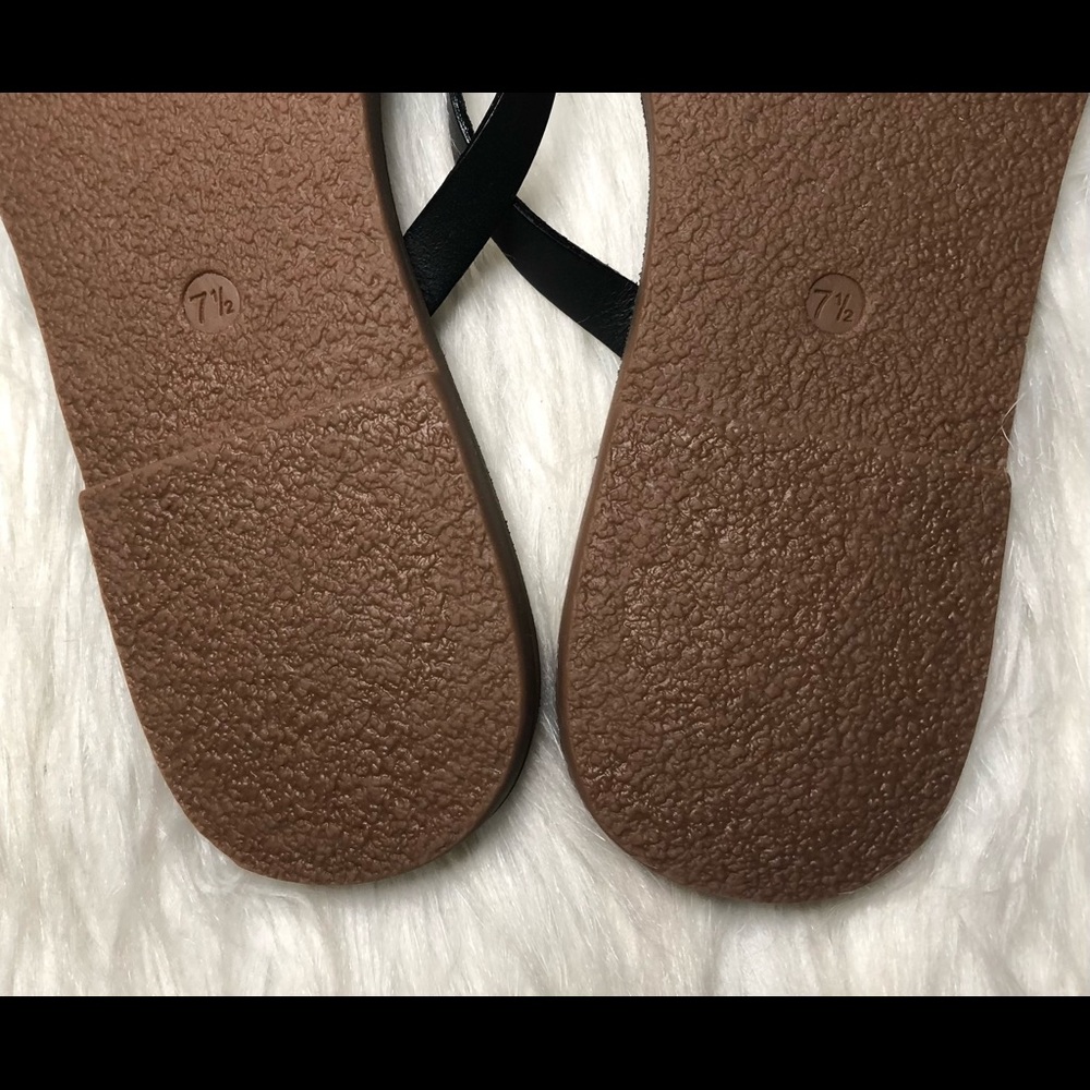 Madewell NWT”the Boardwalk”Skinny-Strap Black Leather Slide Sandal,Size-7.5 - Picture 7 of 8